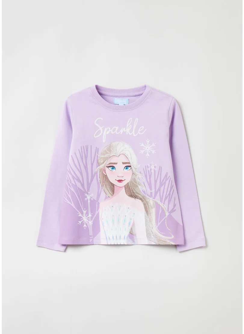او في اس Long-Sleeved T-Shirt With Frozen Print
