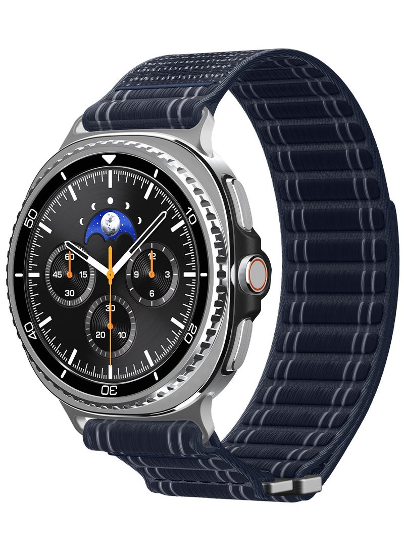 Spigen WBF0 for Galaxy Watch 8 Band compatible with Samsung Galaxy Watch 8 Classic 46mm, Galaxy Watch8 44/40mm (2025) Lightweight Fabric Strap - Navy - Image 1