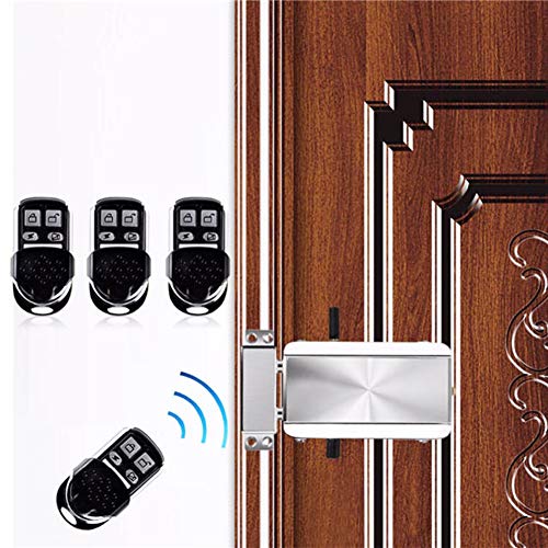 RV77 Remote Control Door Lock Smart Wireless AntiTheft Lock Keyless Entry Lock Intelligent Home Door Lock with 4 Remote Control for HomeHotelApartment 130 x 75 x 37mm Automatic - Image 3
