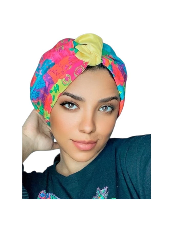 Turban Technicolor, front tire, rear tire, high quality soft crepe material, comfortable to wear - Image 1