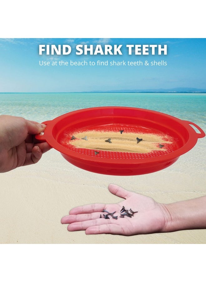 4E's Novelty Large Sand Sifter For Sandbox Beach 4 Pack - Sand Sifter For Shark Teeth, Rock, Plastic - Beach Toys, Sand Toys For Sandbox Kids & Toddlers  - Image 3