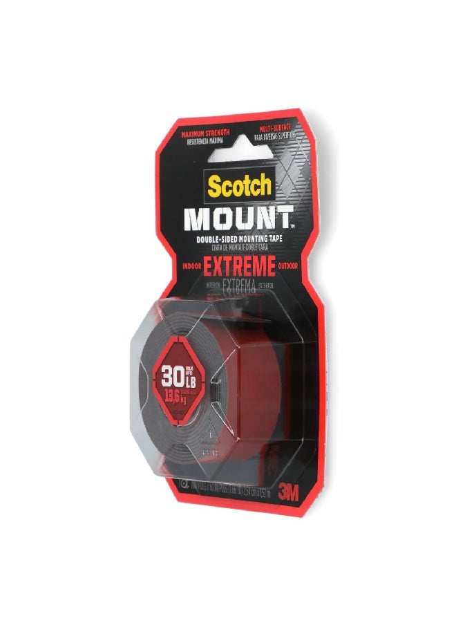 Scotch  - Extremely Strong Double-Sided Mounting Tape Red and Grey 1 x 60inch 70006933926 - Image 1
