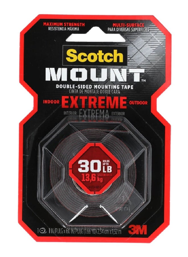 Scotch  - Extremely Strong Double-Sided Mounting Tape Red and Grey 1 x 60inch 70006933926 - Image 1
