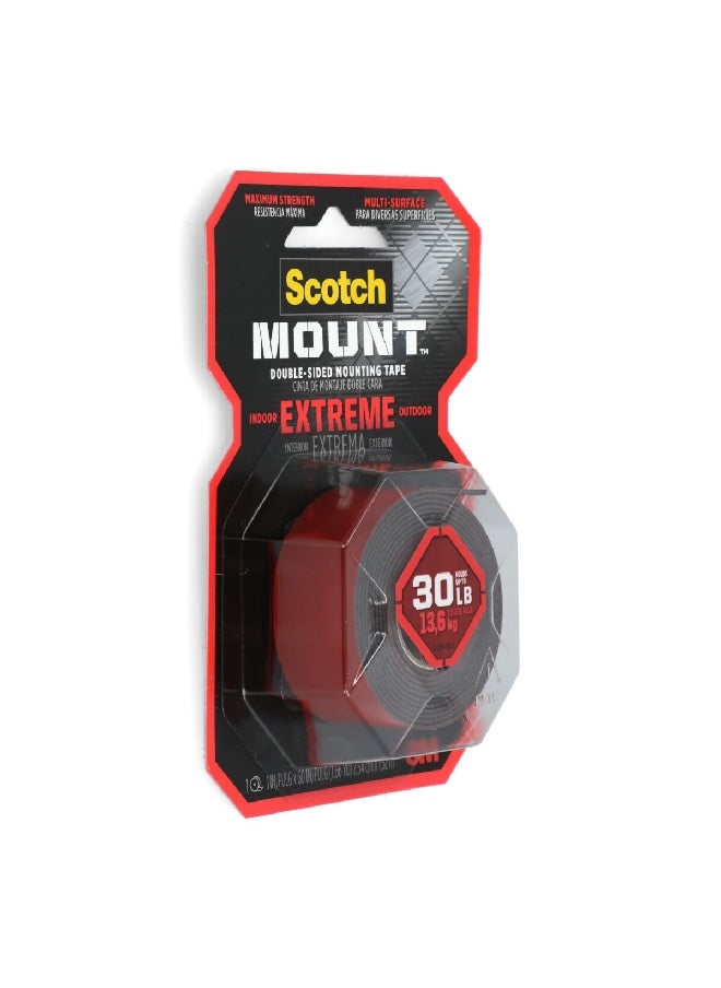 Scotch  - Extremely Strong Double-Sided Mounting Tape Red and Grey 1 x 60inch 70006933926 - Image 1
