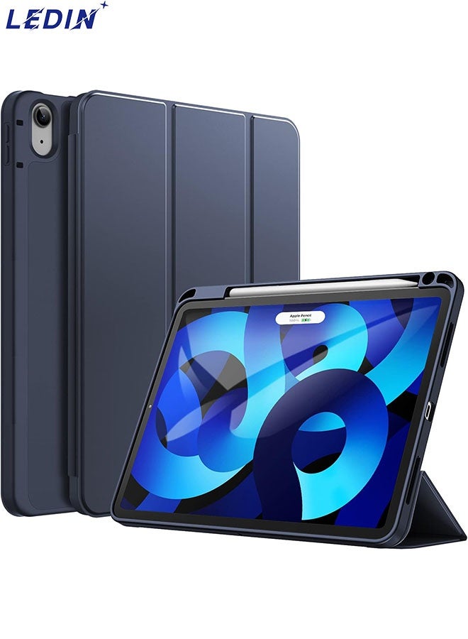 LEDIN Case for iPad Air 11-Inch M4/M3/M2 (2026/2025/2024), iPad Air 5/4 (2022/2020 5th/4th Generation 10.9-Inch) with Pencil Holder, Slim Tablet Cover with Soft TPU Back - Image 1