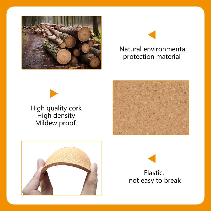 Anpuimult 100 Pcs Cork Coasters For Drinks  Bulk Blank Coasters Diy Crafts  Non-Slip  Heat-Resistant  Absorbent And Reusable Coffee Coaster For Home Tabletop Decoration - Image 4