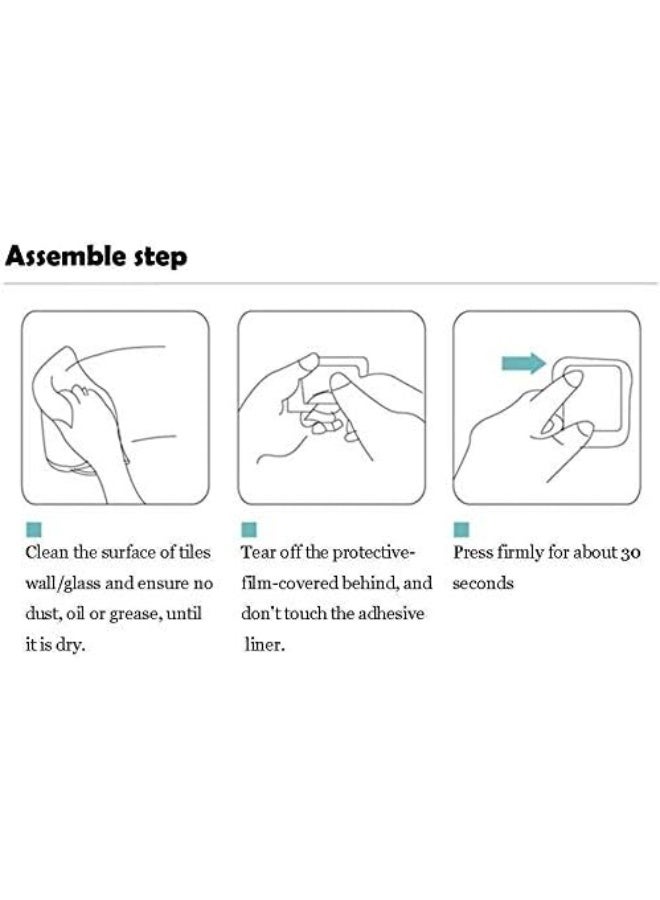 خطافات حائط لاصقة من الستانلس ستيل – خطافات قوية متعددة الاستخدام بدون مسامير للحمام والمطبخ وغرفة النوم – مقاومة للماء والصدأ لتعليق المناشف والملابس والحقائب - Image 5