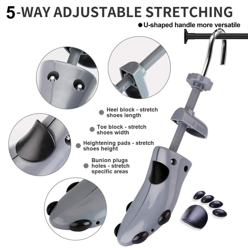 CHERAINTI Shoe Stretcher Men - Shoe Trees for Expander Widener, Adjustable Stretch Length and Width for Wide Feet - Image 3