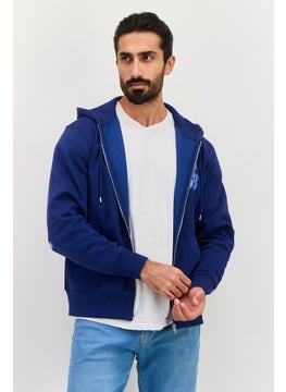 ESPRIT Men Hooded Graphic Print Long Sleeves Sweatshirt, Blue  - Image 1