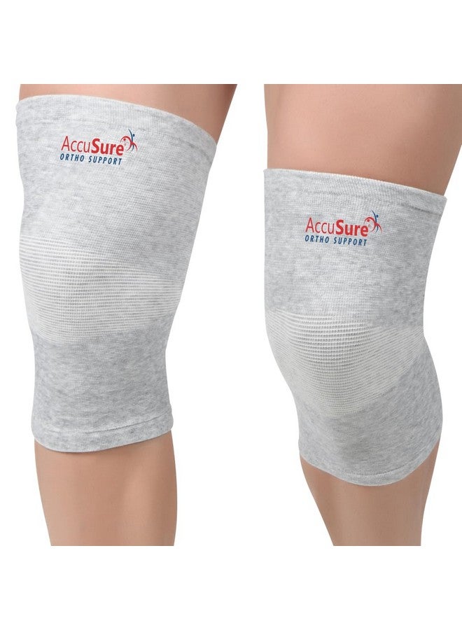 AccuSure Orthopedic Pain Relief Bamboo Yarn Knee Support Cap Brace/Sleeves Pair For Sports,Compression Support,Exercise,Gym,Running,Cycling,Knee Cap Guard Brace Knee Support For Men & Women-Xl - Image 1
