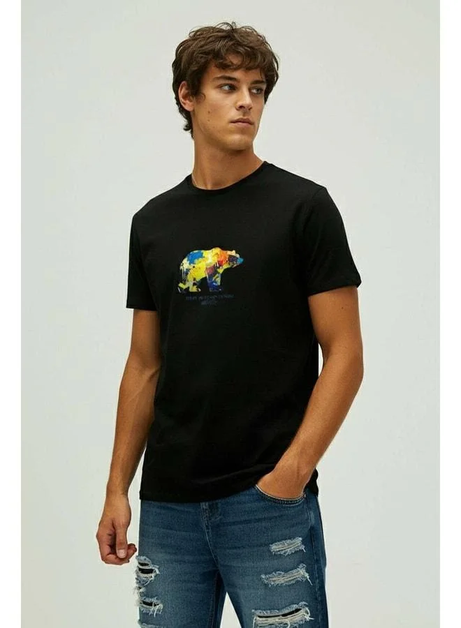 Bad Bear Speak Arty Black Men's Printed T‑shirt.