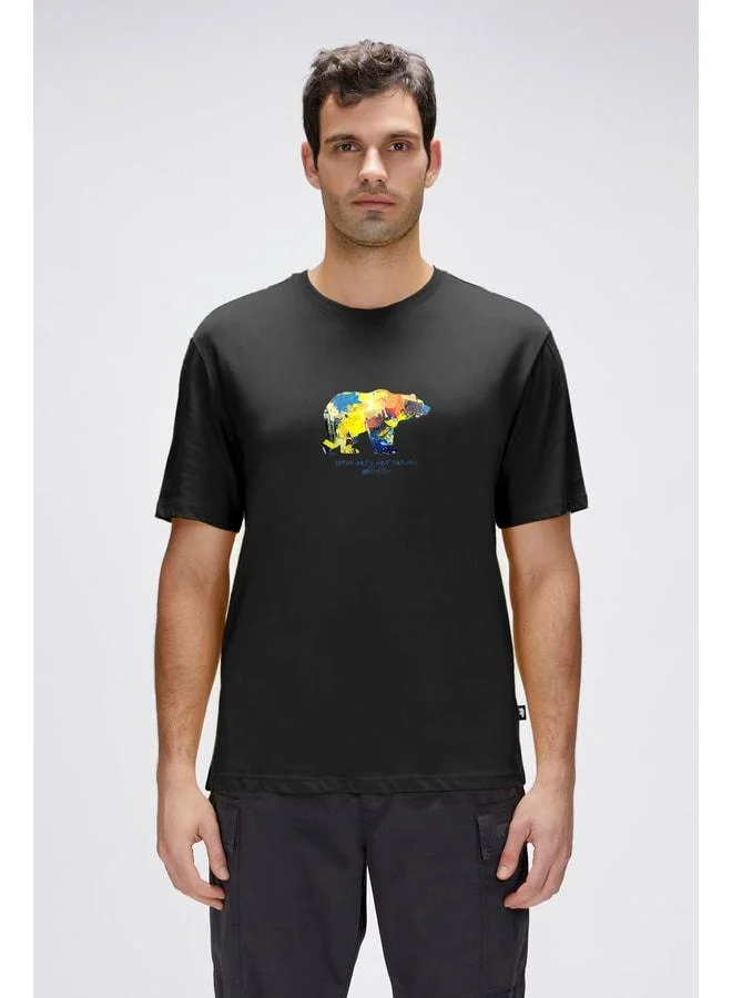 Bad Bear Speak Arty Black Men's Printed T‑shirt.