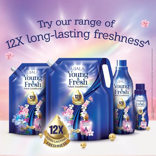 UJALA Young & Fresh Fabric Conditioner - 2L Pouch [ Bliss ] | After Wash Fabric Conditioner with Long-Lasting Fragrance | Powered with French Perfume | for Bucket Wash and Machine Wash,Liquid - Image 3