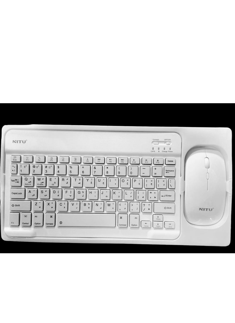 NITU 3-System Switch Multi-Language Universal Type Laptop Ipad BT Keyboard Mouse Suit