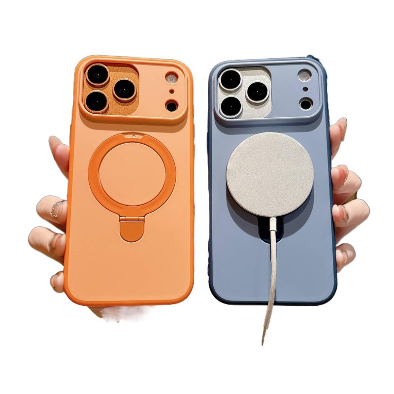 MS Acrylic Protective Case for iPhone 16 / 16 Plus / 16 Pro / 16 Pro Max with Kickstand and Skin Feel plus Matte Finish plus Anti-Slip Grip in Black - Image 2