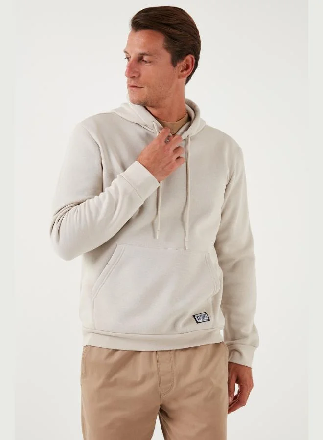 Buratti  Buratti Regular Fit Hooded Sweatshirt with Kangaroo Pocket, Soft Fleece Lining, Men's Sweatshirt 5905281 for Men | Best Price UAE