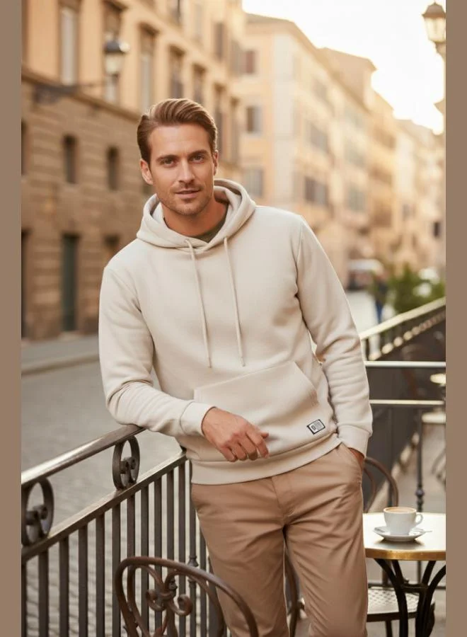 Buratti  Buratti Regular Fit Hooded Sweatshirt with Kangaroo Pocket, Soft Fleece Lining, Men's Sweatshirt 5905281 for Men | Best Price UAE