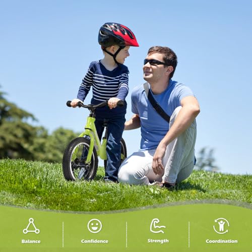 Birtech 14 Kids Balance Bike for 3456 Year Old Boys and Girls Air Tires with Magnesium Alloy Frame Lightweight No Pedal Toddler Training Bicycle Green - Image 5