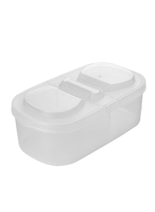 Thoraya Spice Storage Box Versatile 2 Grid Sealed Lid Seasoning Condiment Container Box for Home Kitchen  - Image 1