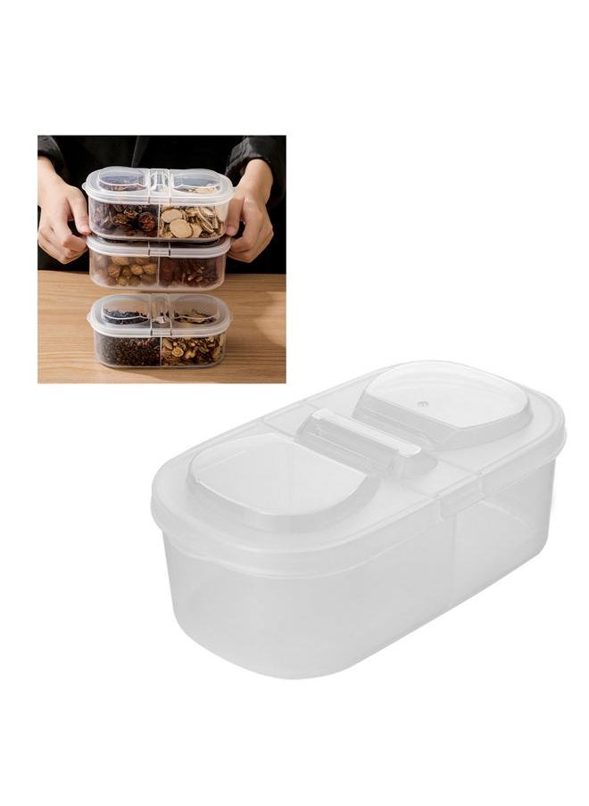 Thoraya Spice Storage Box Versatile 2 Grid Sealed Lid Seasoning Condiment Container Box for Home Kitchen  - Image 4