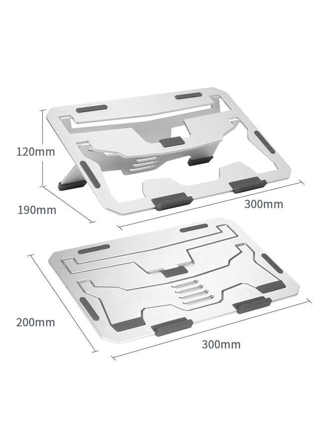 NIBEMINENT 4-Level Adjustable Laptop Stand Silver - Image 4