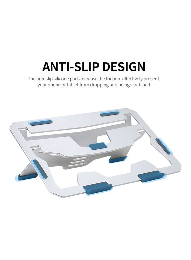 NIBEMINENT 4-Level Adjustable Laptop Stand Silver - Image 5