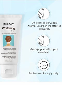 MOOYAM Whitening Cream With Retinol Lactic Acid  ,Dermatologist Tested,Hyperpigmentation Removal Cream For Dark Body Parts like Neck Ankles Knuckles Armpits 50g  - Image 3