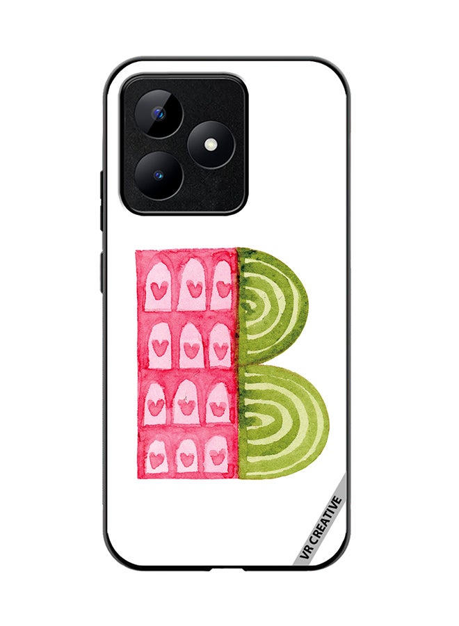 VR CREATIVE Protective Case Cover For Realme C53 Alphabet B Design Multicolour - Image 1