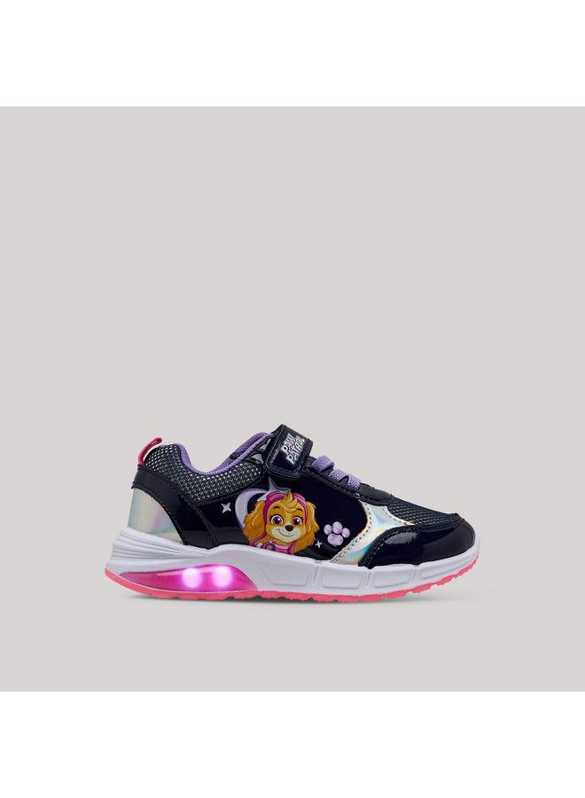 PAW PATROL Girls Skye Print Light-Up Sneakers with Hook and Loop Closure - Image 4