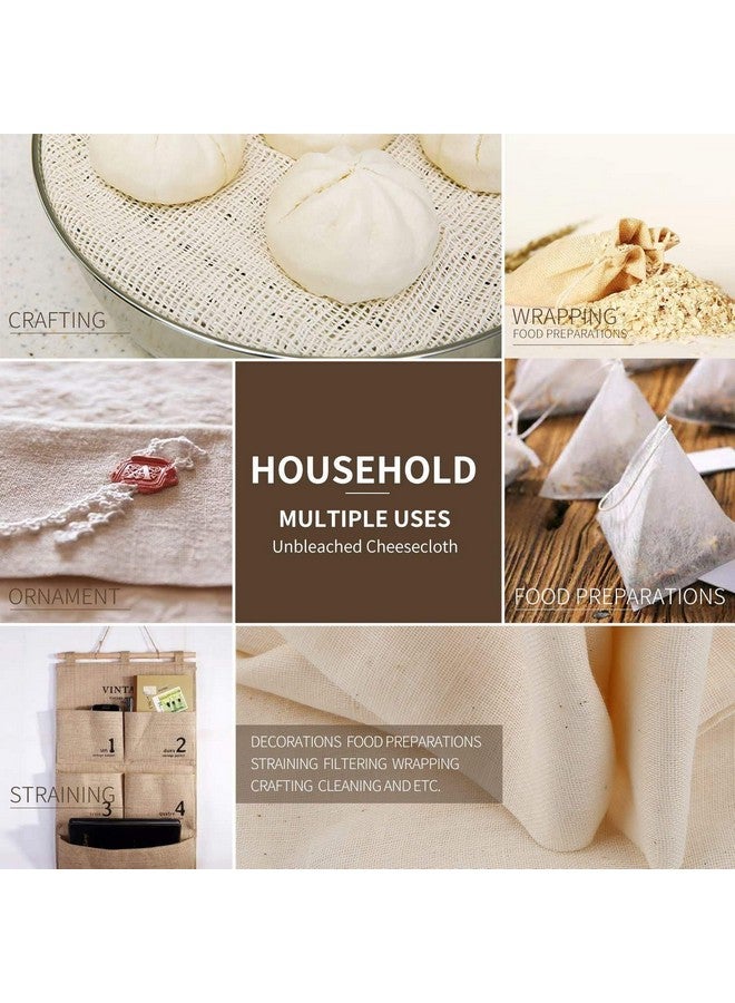 Retailio قماش موسلين أبيض غير مبيض من ريتاليو، لقماش الجبن، وصنع الجبن، جلابي، براعم، تصفية الحساء والصلصات، قماش جبن فائق النعومة محترف (قماش موسلين - 1 متر) - Image 5