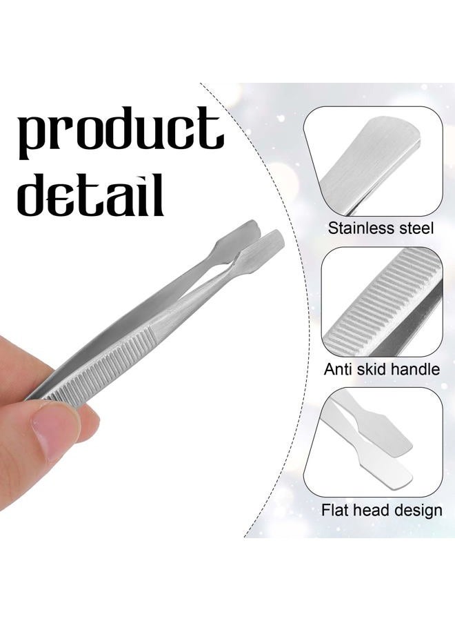 Salbsever 2 Pcs Stamp Tweezers Tongs Stainless Steel Collecting Supplies Philately Stamps Collector Tools Flat Wide Tip Precision For Stamps, Documents, Photo Development - Image 4