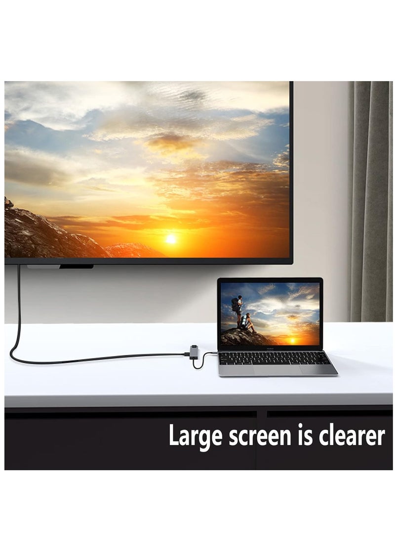 Generic - 8 in 1 USB Type C Hub, 4K@30Hz, 2.0 3.0 Port, Ethernet, PD100W Charging, SD TF Card Reader, Compatible with USB Laptops and Other Devices, 8 in 1 - Image 1