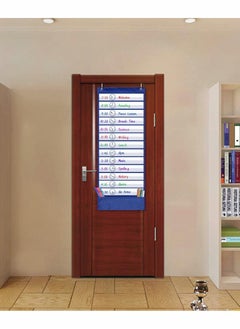 Excefore Daily Schedule Pocket Chart, blue Visual Class Schedule Chart with 13+1 Pockets  - Image 5