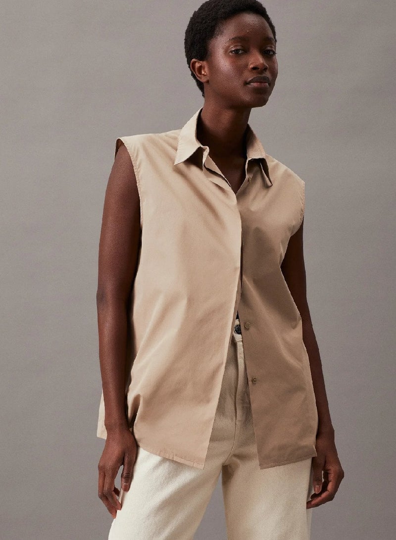 CALVIN KLEIN Archive Inspired Sleeveless Shirt - Image 1