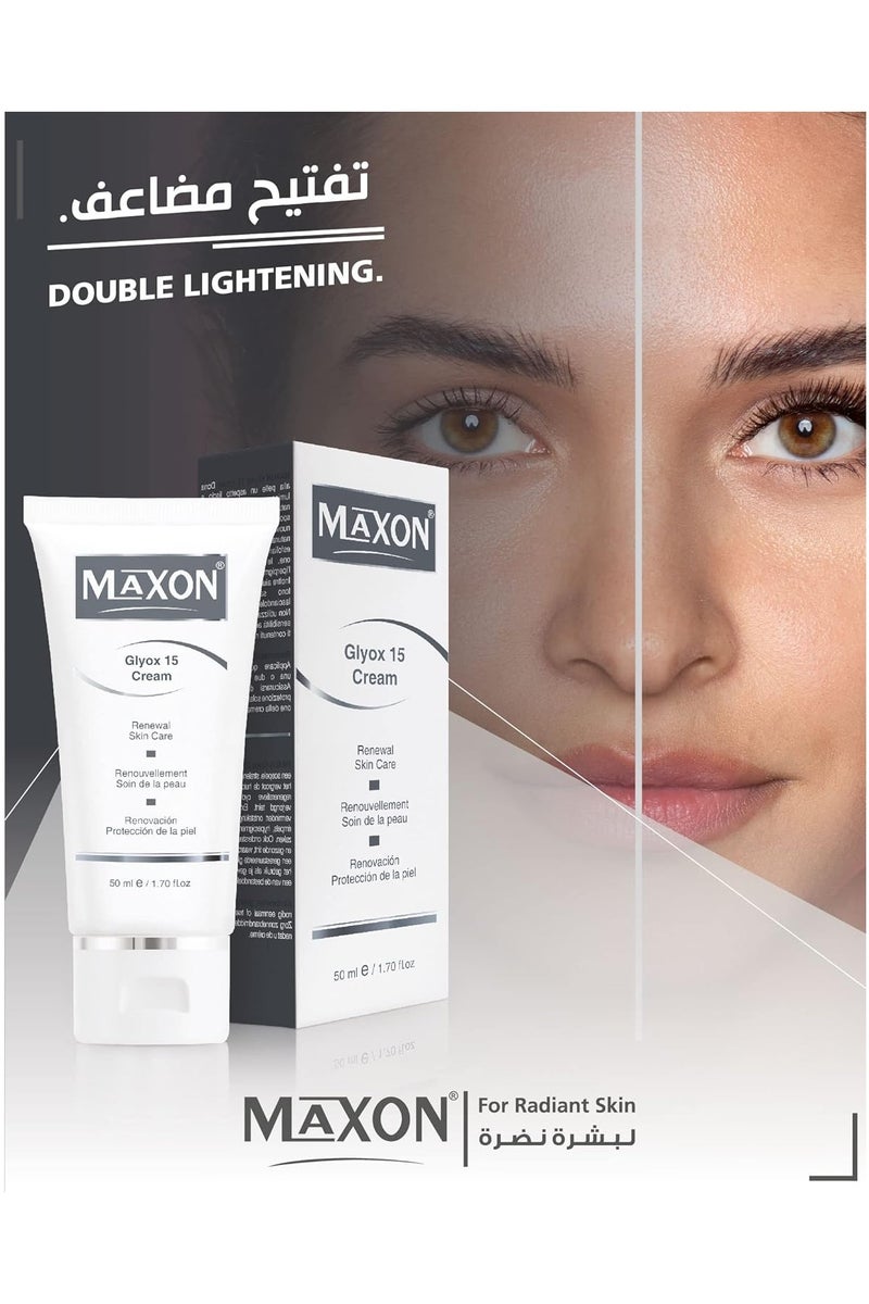 MAX-ON Glyox 15 Renewal Cream â Skin Resurfacing & Exfoliating Treatment with Glycolic Acid | Fades Dark Spots & Refines Texture â 50ml - Image 4