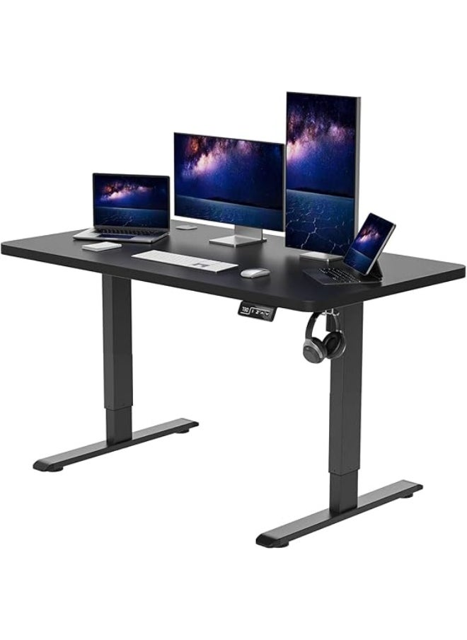Anovara - Anovara Standing Desk Height Adjustable Desk Standing Desk 120 X 60cm Adjustable Office Desk Stand Up Computer Desk (Black, 120cm) - Image 1