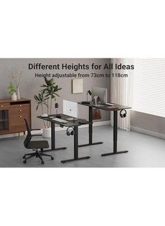 Anovara Anovara Standing Desk Height Adjustable Desk Standing Desk 120 X 60cm Adjustable Office Desk Stand Up Computer Desk (Black, 120cm)  - Image 4