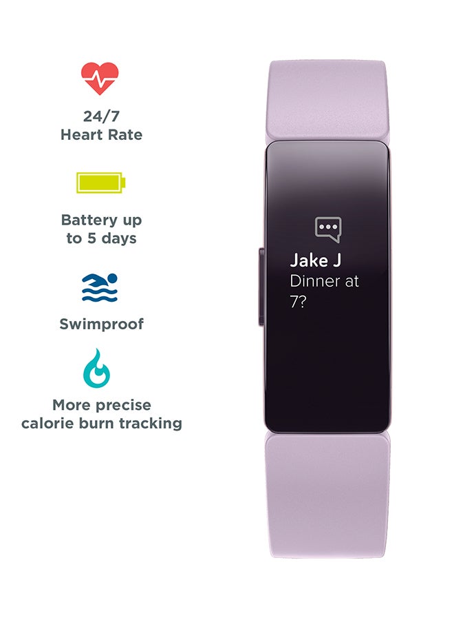 Fitbit Inspire HR Swimproof Fitness Tracker Lilac - Image 2