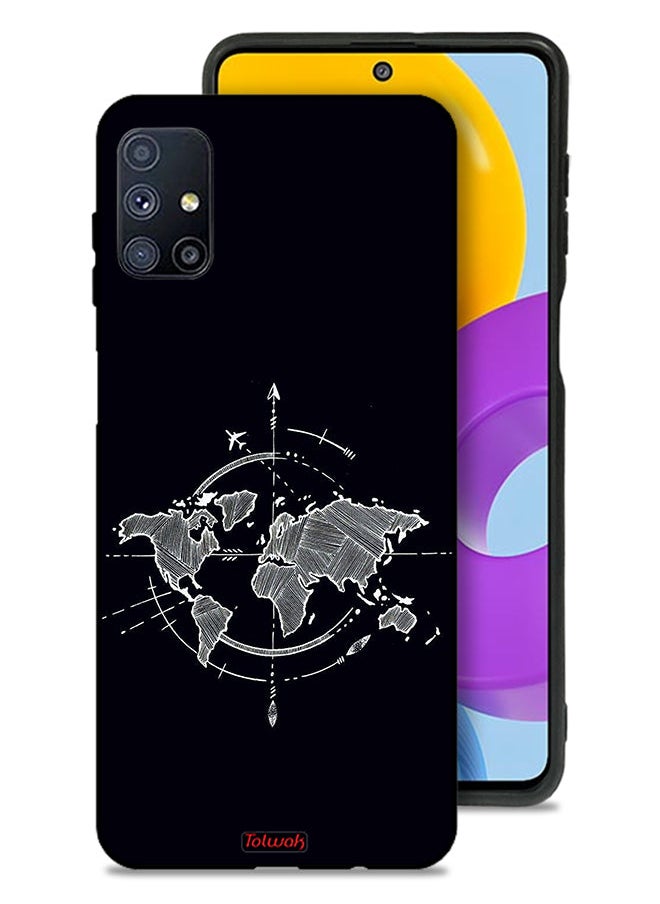 Tolwak غطاء حماية لهاتف Samsung Galaxy M51 برسومات البوصلة  - Image 1