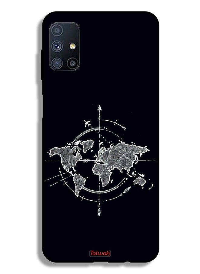 Tolwak غطاء حماية لهاتف Samsung Galaxy M51 برسومات البوصلة  - Image 2