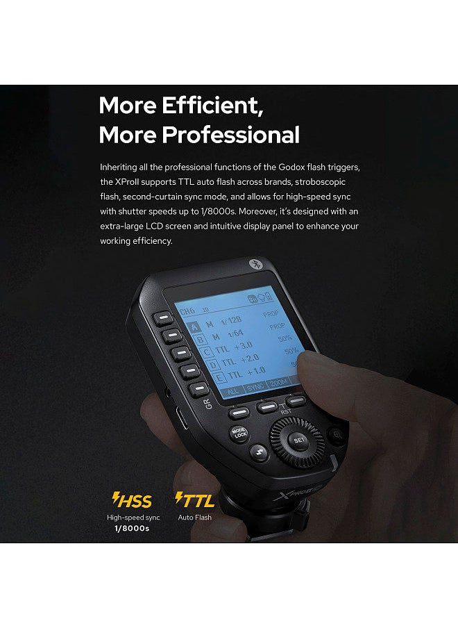 Godox - Godox XPROII-C 2.4G Wireless Flash Trigger Transmitter TTL Autoflash 1/8000s HSS Large LCD Screen 32 Channels 16 Groups Replacement for Canon Cameras - Image 1