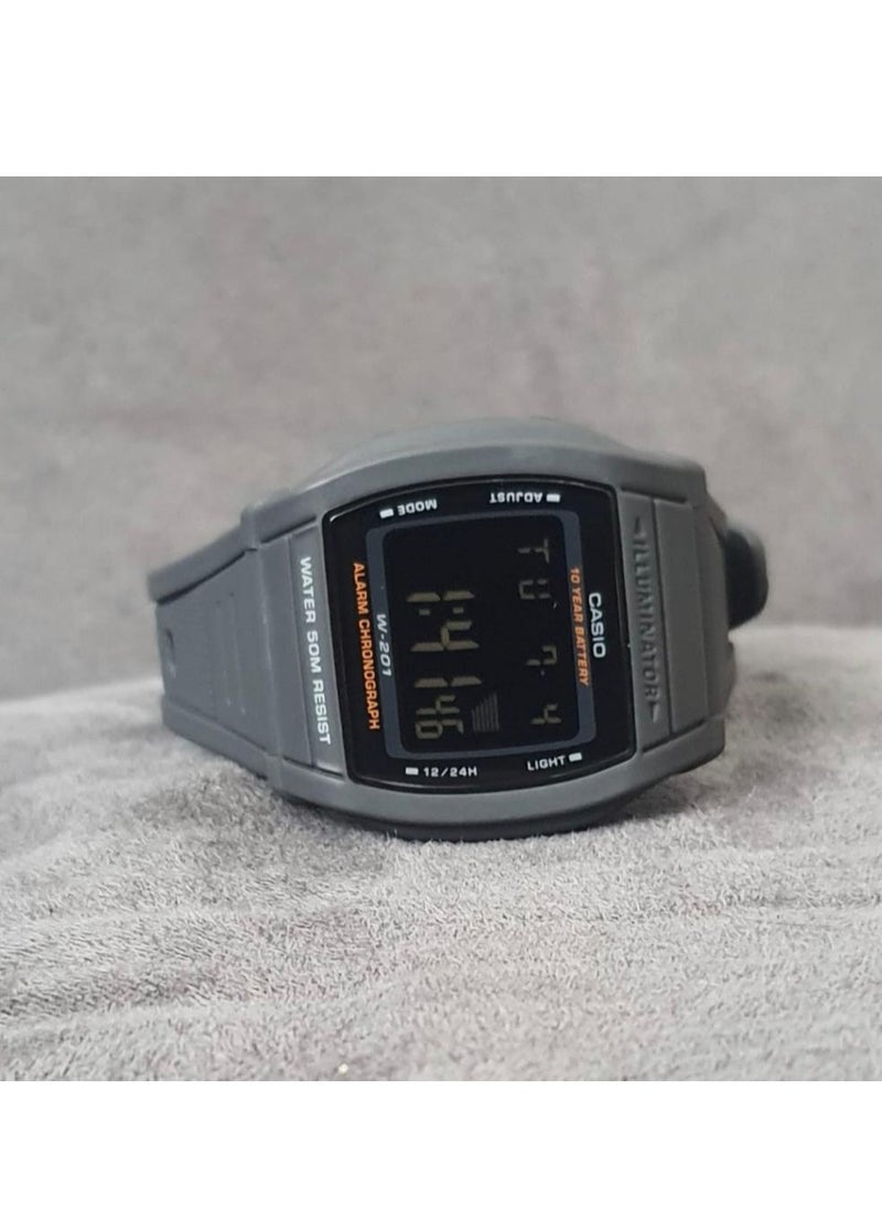 CASIO Casio Illuminator 10-Year Battery Daily Alarm Chronograph Digital Stop Watch W201-1BV, Black  - Image 4