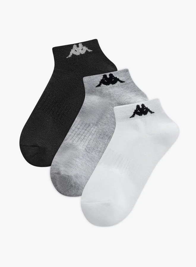 Kappa Set of 3 - Kappa Logo Print Ankle Length Socks with Antibacterial Protection