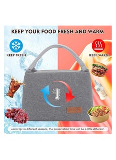 Tasty Food Insulated Lunch Bag for Men, Women & Kids – Reusable Waterproof Thermal Lunch Box with Handle for Office, Work, School, Car, Travel & Picnic – Large Capacity – Multi-color  - Image 4
