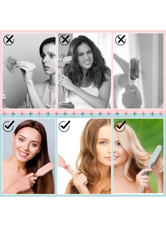 Yinkin 4 Pieces Folding Hair Brush Mini Foldable Hair Combs Compact Portable Pocket Size Travel Hair Brush For Women Men Family School Travel Car Gym Bag Purse - Image 3