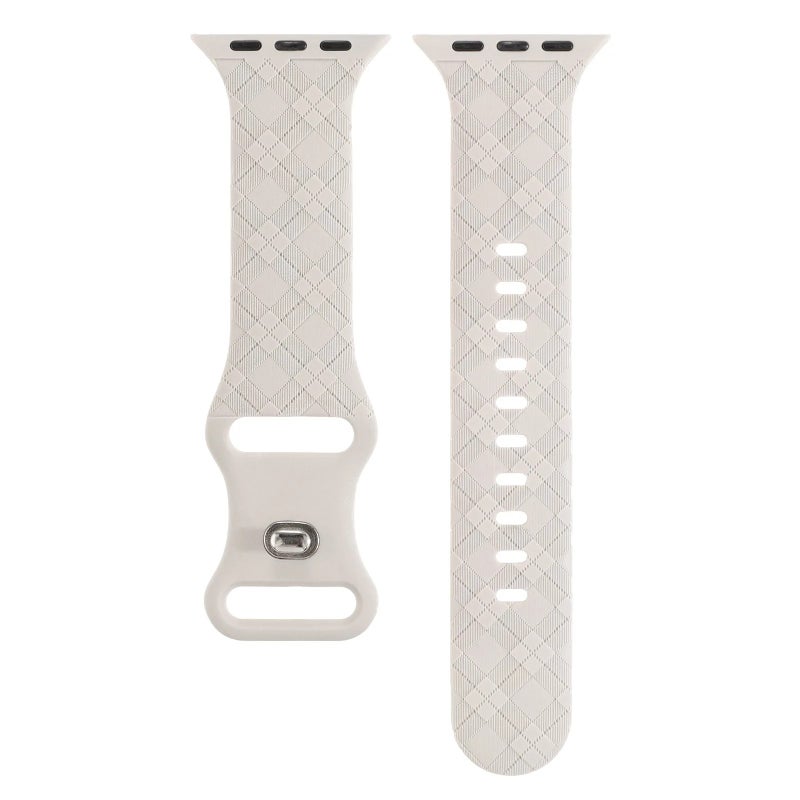 Bluejw Laser Grid Silicone Watch Band for Apple Watch Ultra 2/9/8/7/6/5/4/SE/3 - Soft Rubber Strap - Replace Your Watch Band - Image 1