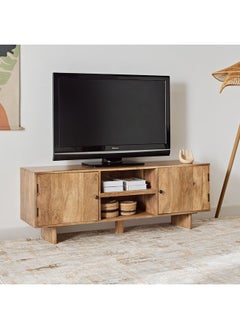 Clayton 2-Meter Solid Wood TV Unit for TVs up to 75 inches 40 x 55 x 200 cm