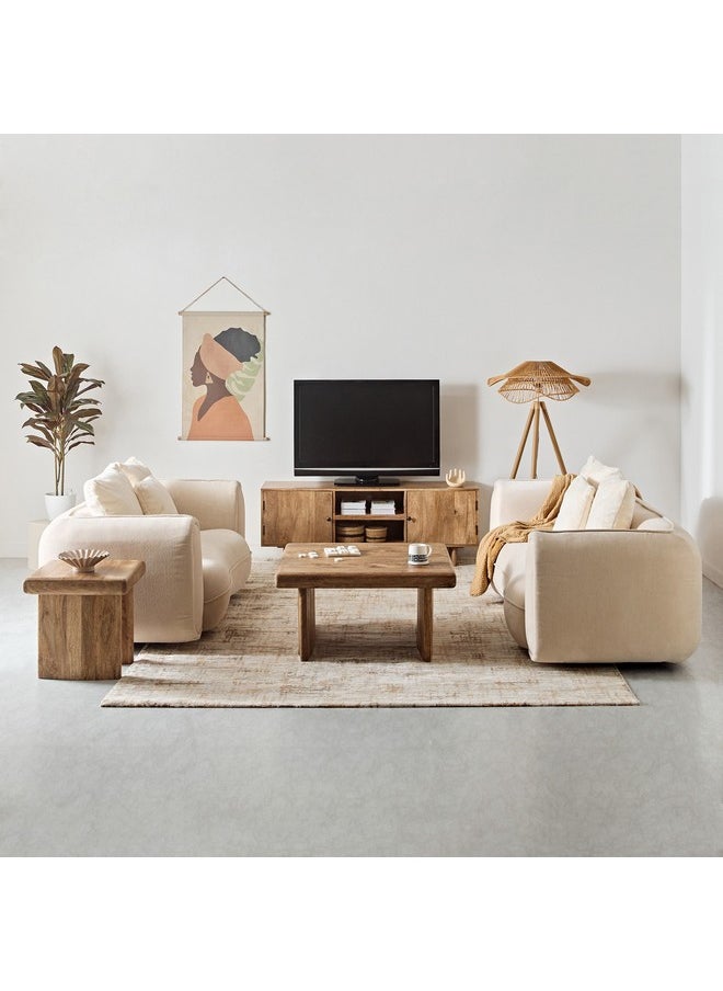 Home Box - Clayton 2-Meter Solid Wood TV Unit for TVs up to 75 inches 40 x 55 x 200 cm - Image 1