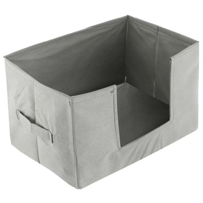 Kuber Industries Kuber Industries NonWoven 3 Pieces Shirt Stacker Closet Organizer Shirts and Clothing Organizer with Handle Grey  - Image 3