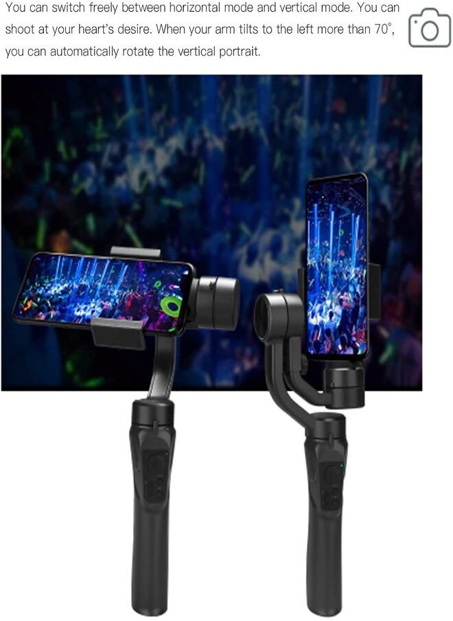 SUKILO 3-Axis Handheld Gimbal Stabilizer for Smartphone – iShake Anti-Shake Gimbal for Vlogging, YouTube, Live Broadcast, Vertical & Horizontal Shooting, Face Tracking, 280g Load, 6-8H Battery  - Image 5